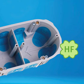 Новые безгалогенные электромонтажные коробки в полые стены